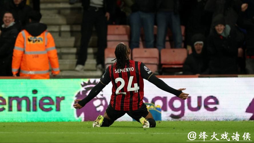 英超-帕利尼亚倒勾塞梅尼奥绝杀 热刺2-3伯恩茅斯